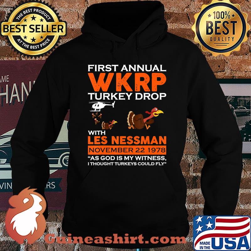 First Annual WKRP Thanksgiving-Day Turkey-Drop Shirt Hoodie