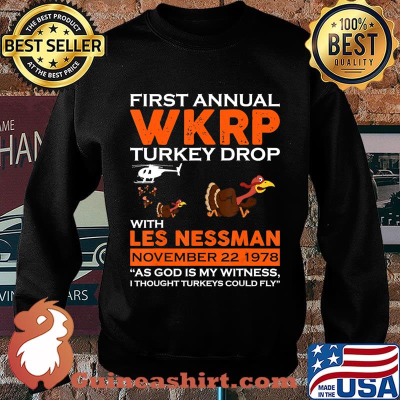 First Annual WKRP Thanksgiving-Day Turkey-Drop Shirt Sweater