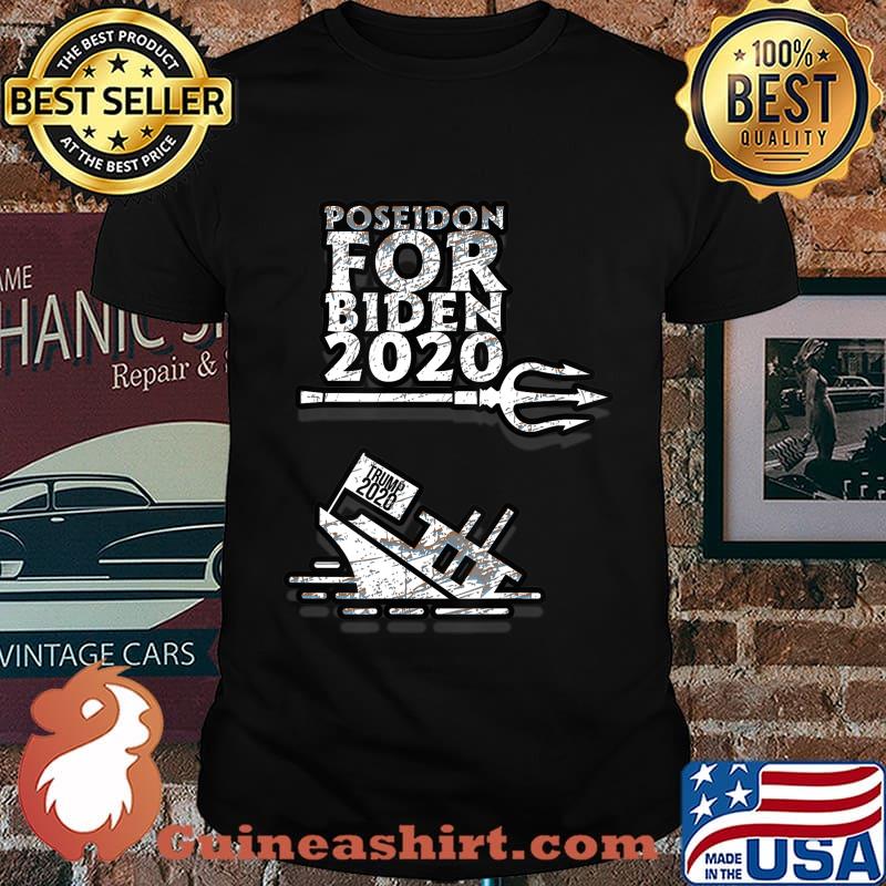 For Liberals Poseidon for Biden 2020 Anti-Trump Distressed T-Shirt