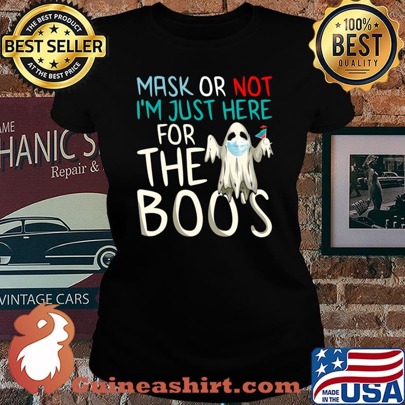 Funny Halloween Design Ghost in a Mask Looking for Boos T-Shirt Laides tee