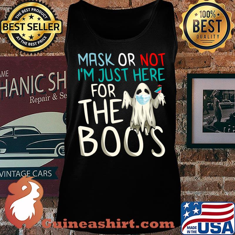 Funny Halloween Design Ghost in a Mask Looking for Boos T-Shirt Tank top