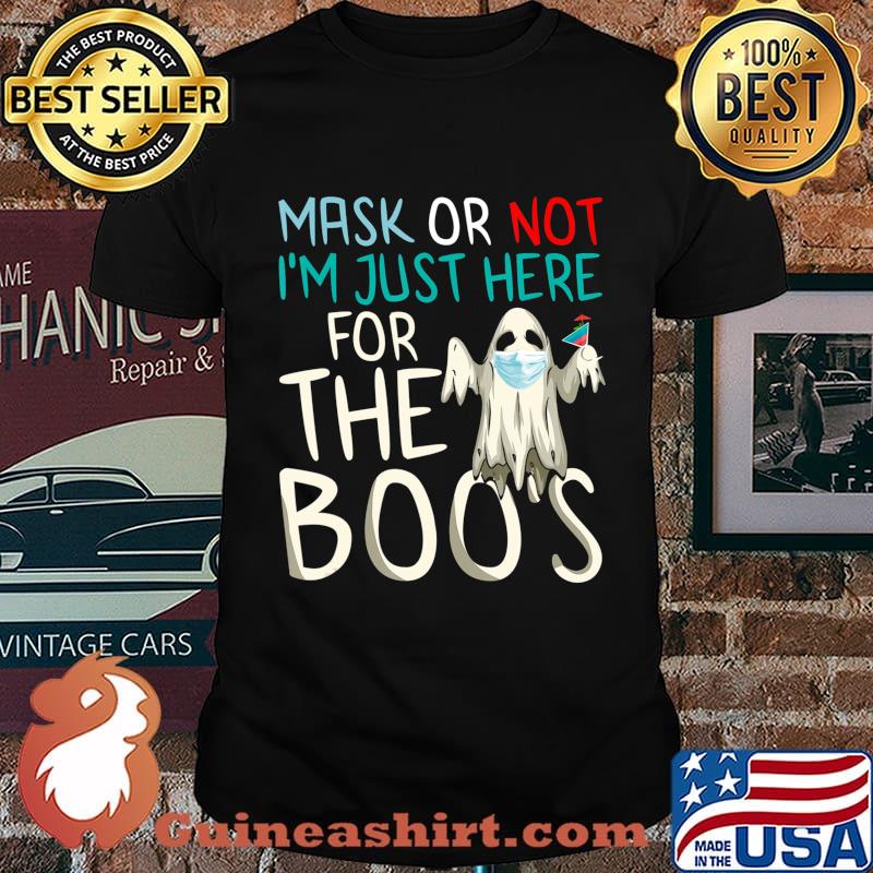 Funny Halloween Design Ghost in a Mask Looking for Boos T-Shirt