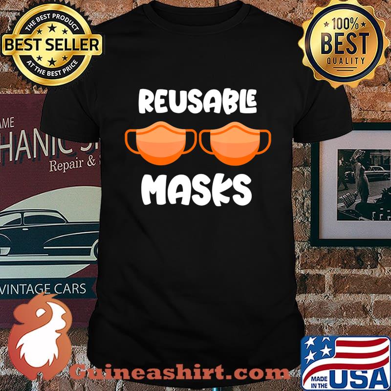 Funny Halloween reusable masks Boobs, simple mask costume T-Shirt