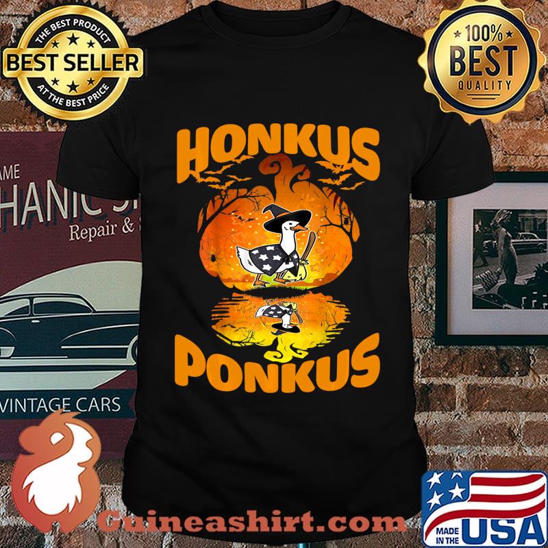 Funny Halloween Witches Duck and Pumkin Cute Honkus Ponkus Shirt