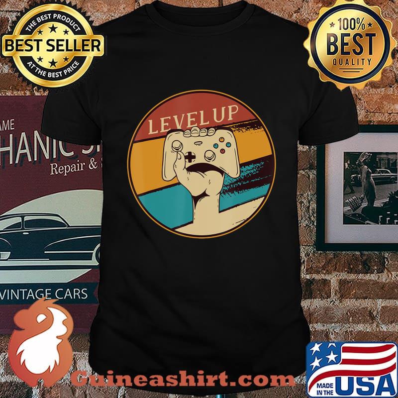 Funny Retro Video Game Level Up Controller Gift T-Shirt