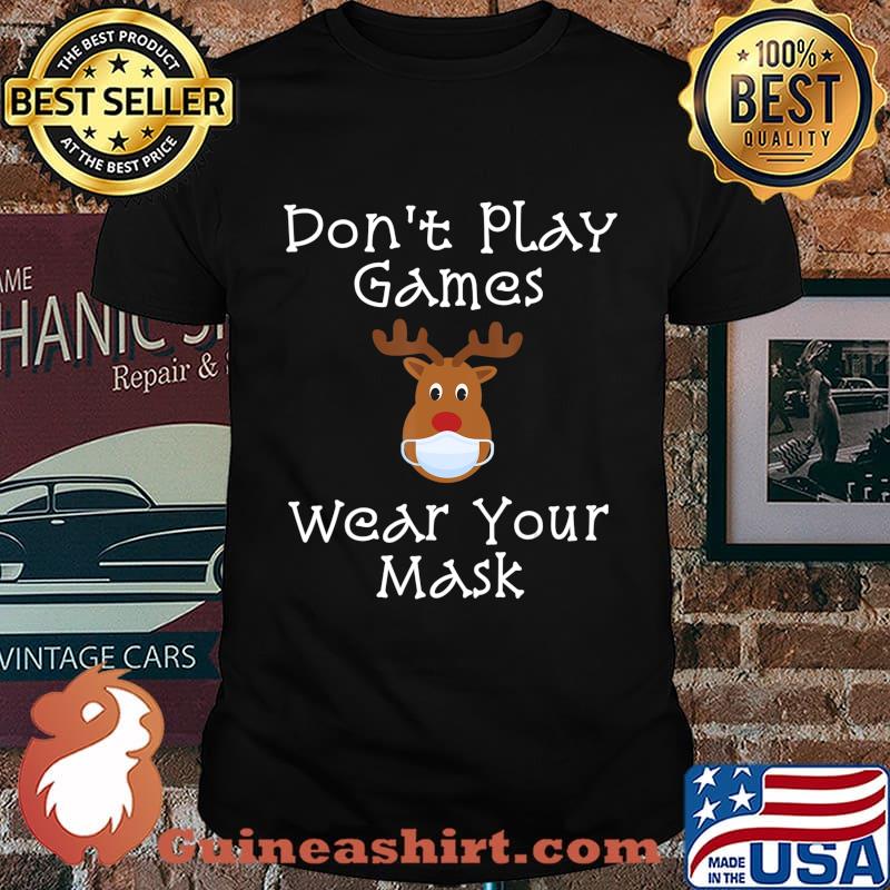 Funny Rudolph Christmas 2020 Wear Your Mask Matching Gift T-Shirt