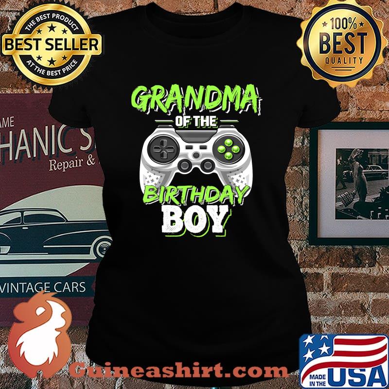 Grandma of the Birthday Boy Matching Video Game Birthday T-Shirt Laides tee