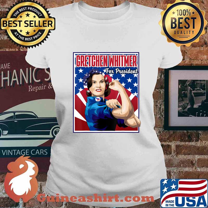 Gretchen Whitmer Whitmer Flag Strong Woman T-Shirt Ladies tee
