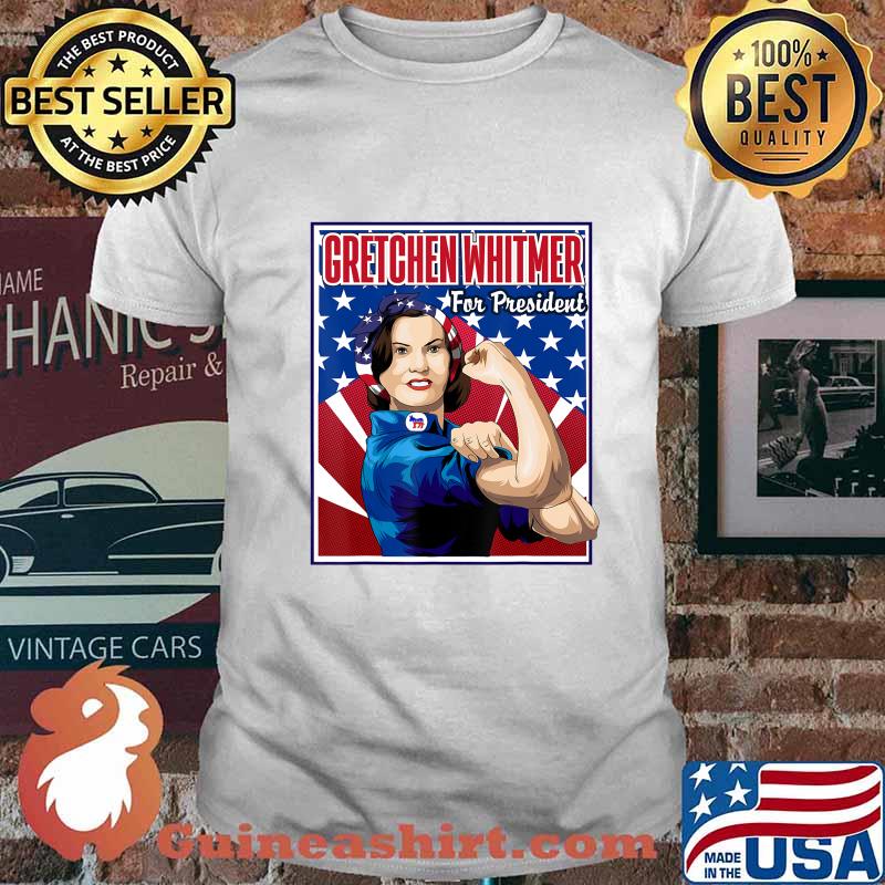 Gretchen Whitmer Whitmer Flag Strong Woman T-Shirt