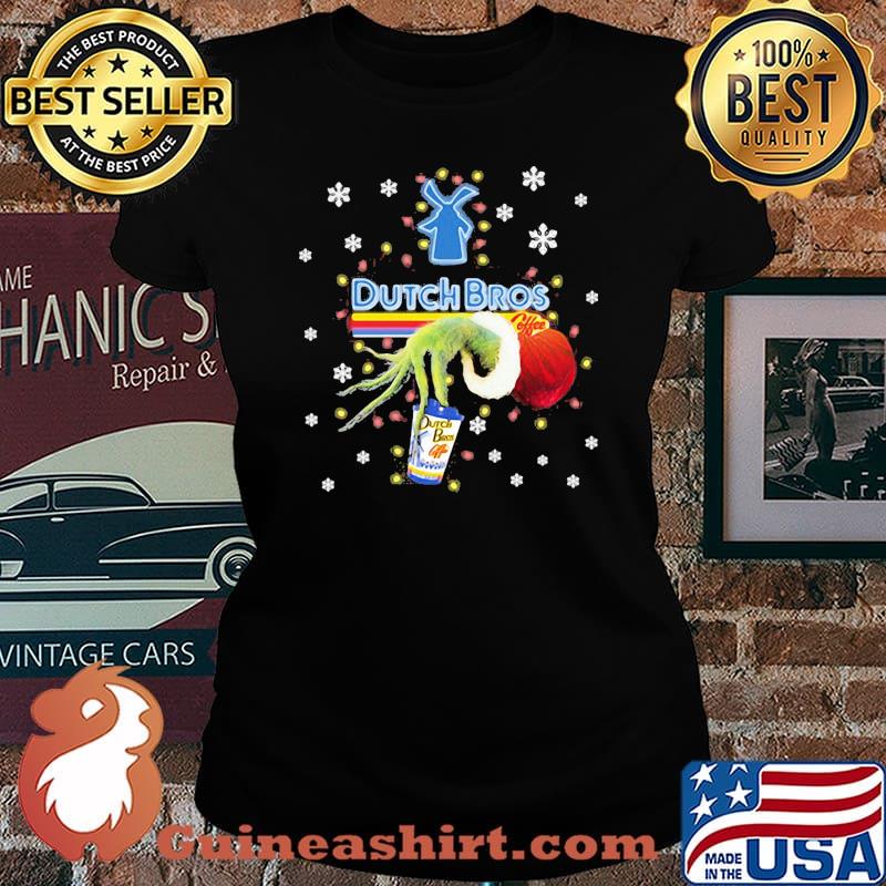 Grinch dutch bros logo merry christmas s Laides tee