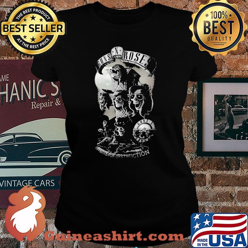 Guns n roses band appetite for destruction skeleton s Laides tee