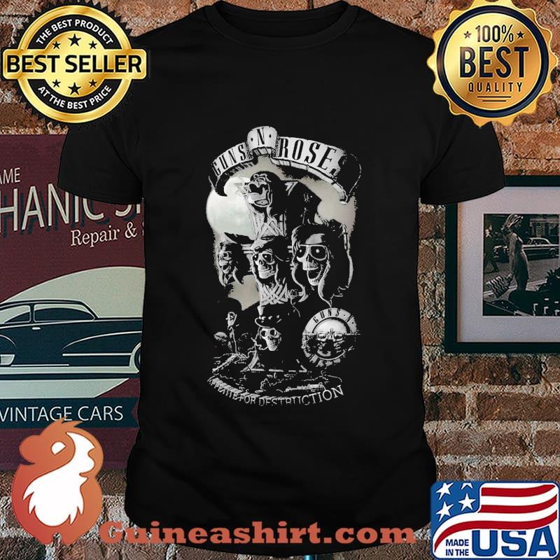 Guns n roses band appetite for destruction skeleton shirt