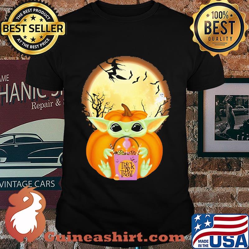Halloween baby pumpkin trick or treat moon shirt