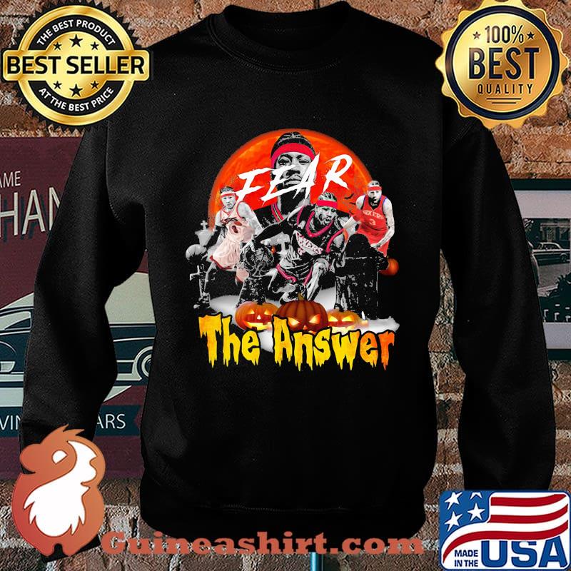 Halloween fear the answer basketball sunset s Sweater