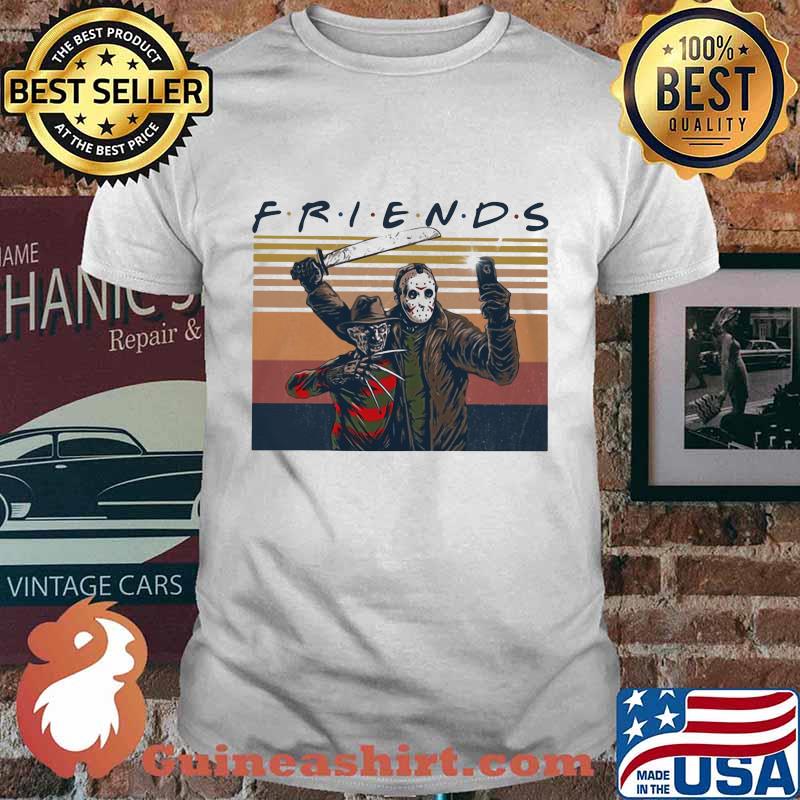 Halloween freddy krueger and michael myers friends vintage retro shirt