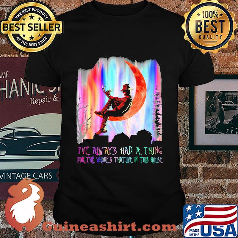 Halloween freddy krueger i've always had a thing for the whales that live in this love moon shirt