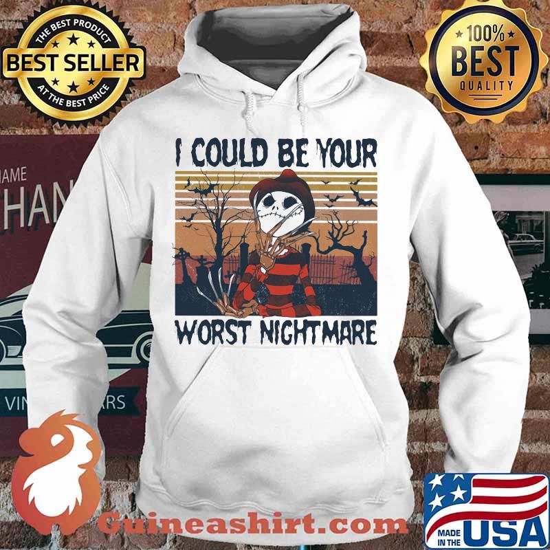 Halloween freddy krueger jack skellington i could be your worst nightmare vintage retro s Hoodie