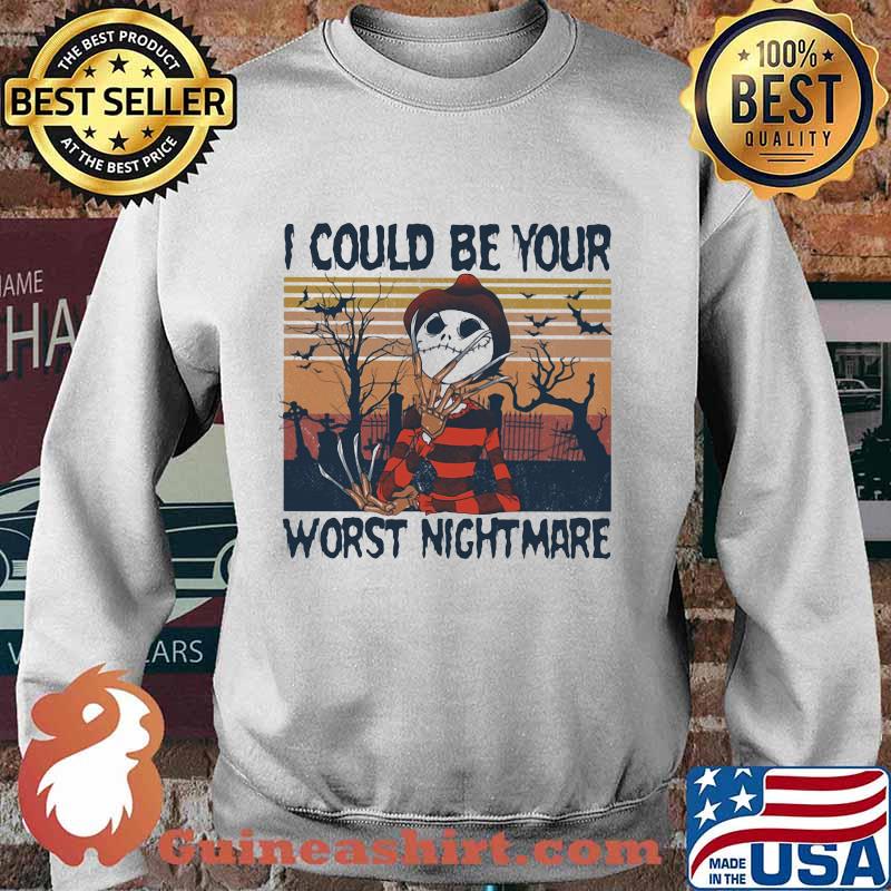 Halloween freddy krueger jack skellington i could be your worst nightmare vintage retro s Sweater