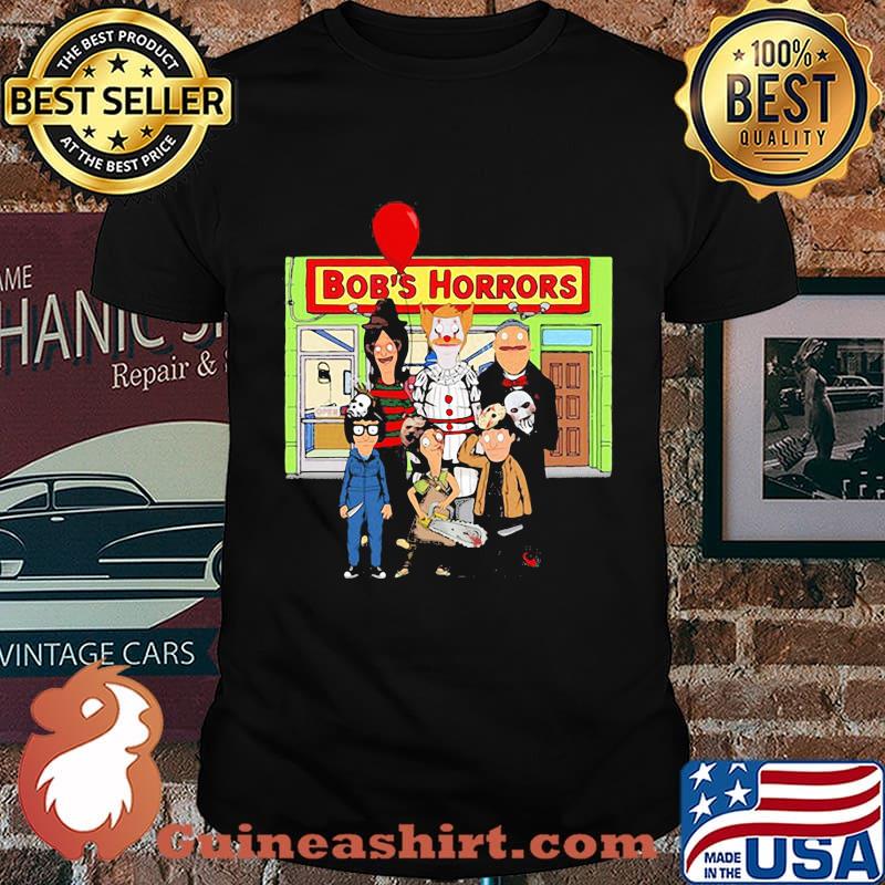 Halloween horror characters bob's horrors shirt