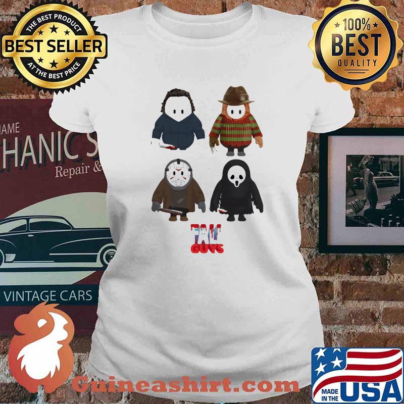 Halloween horror characters chibi fall guys s Ladies tee