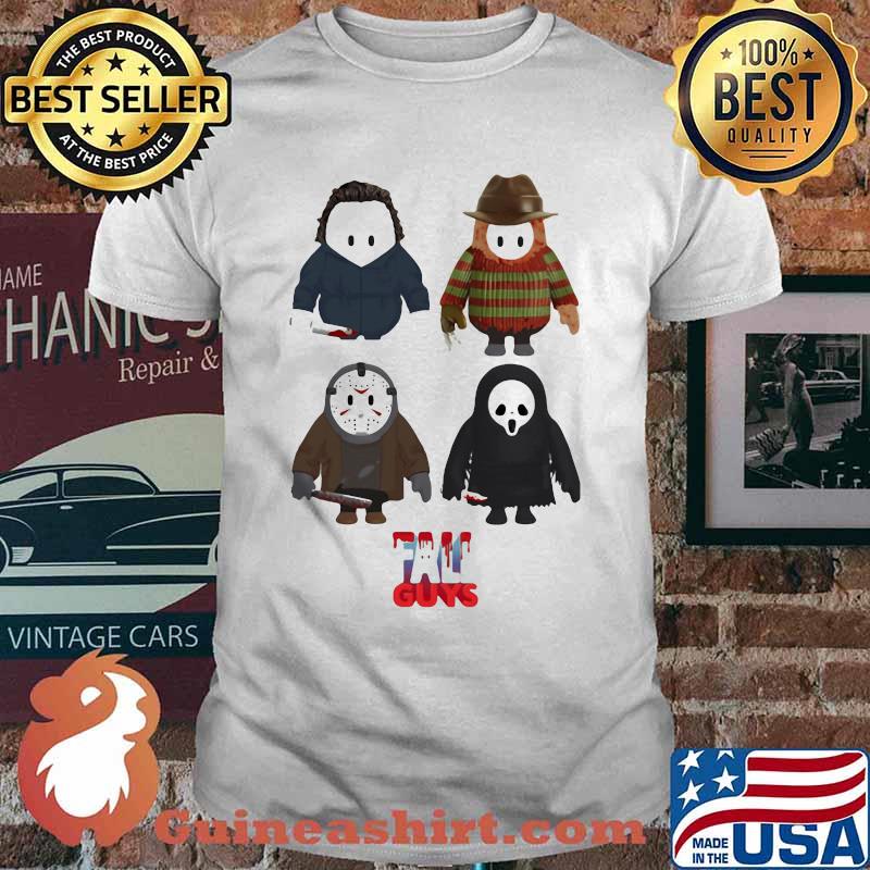 Halloween horror characters chibi fall guys shirt