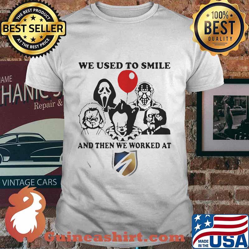 Halloween horror characters we used to smile and then we worked at swift shirt