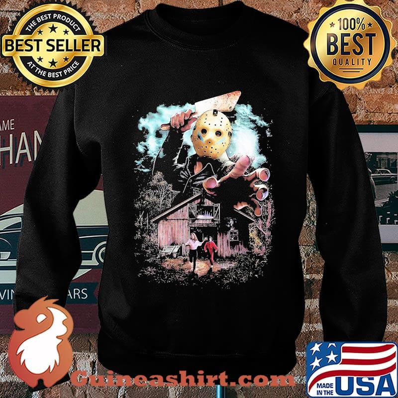 Halloween jason voorhees holding knife s Sweater