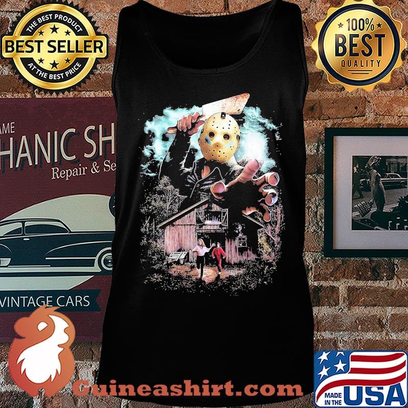 Halloween jason voorhees holding knife s Tank top