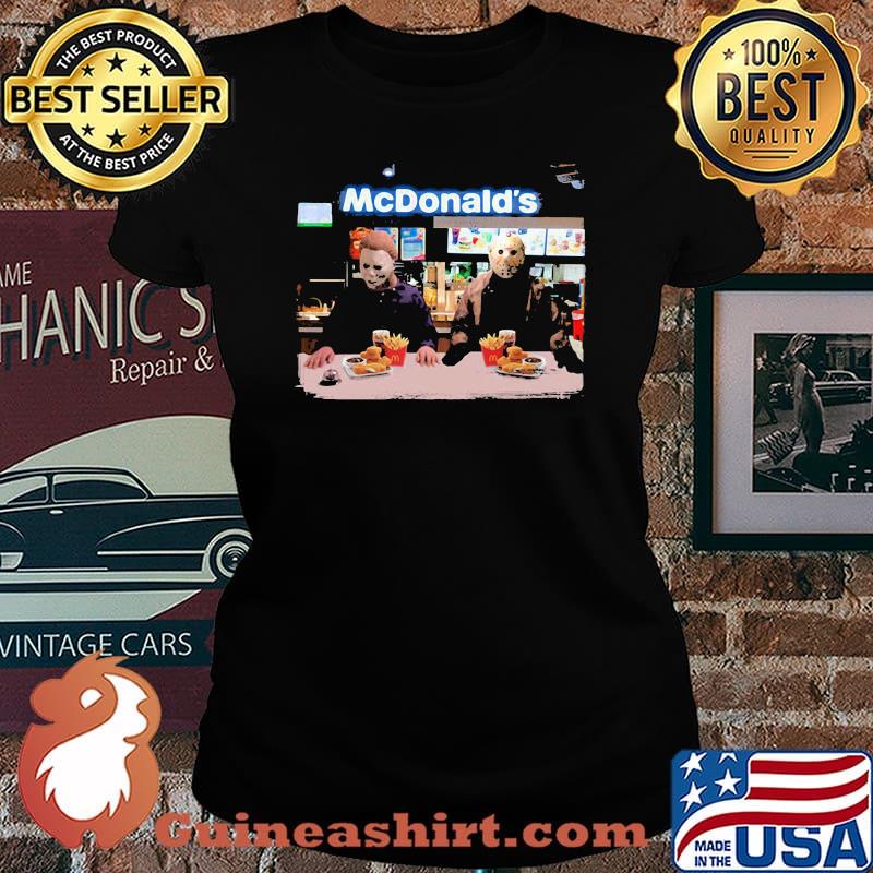 Halloween jason voorhees michael myers mcdonald's s Laides tee