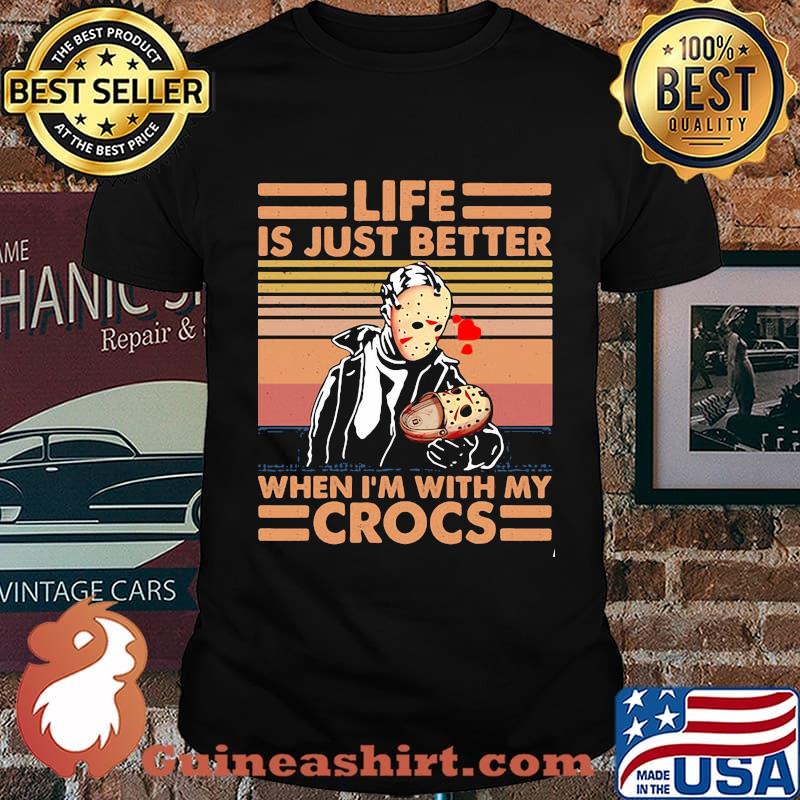 Halloween life is just better when i'm with my crocs vintage retro shirt