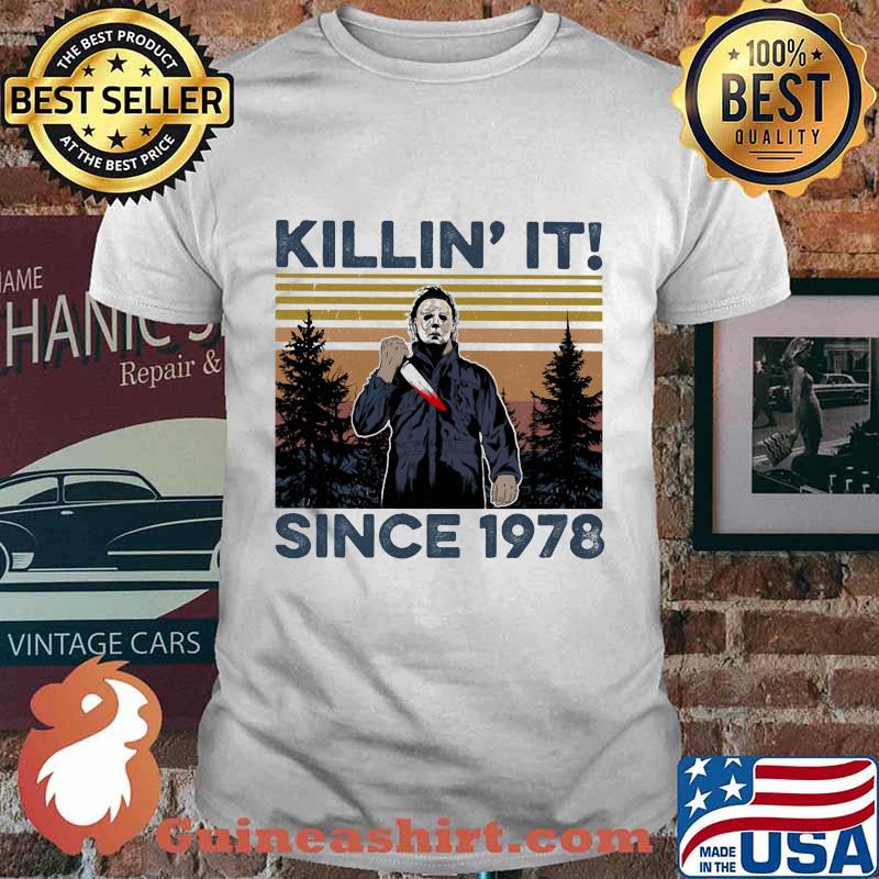 Halloween michael myers killin it since 1978 vintage retro mountain shirt