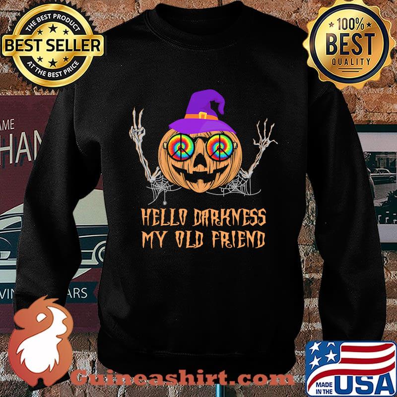 Halloween pumpkins hello darkness my old friend s Sweater