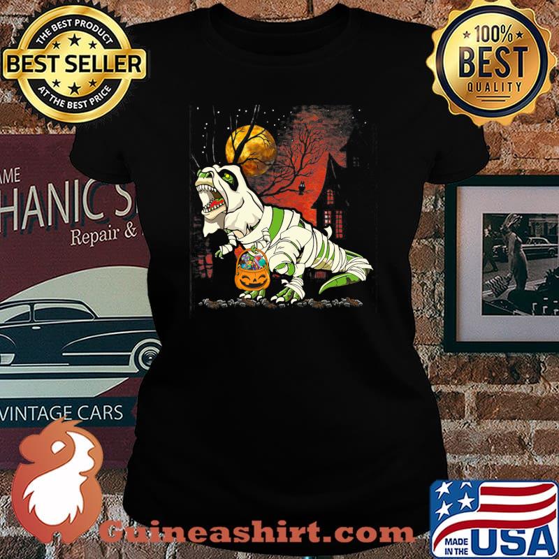 Halloween Tee for Boys Kids Dinosaur T rex Mummy Pumpkin T-Shirt Laides tee