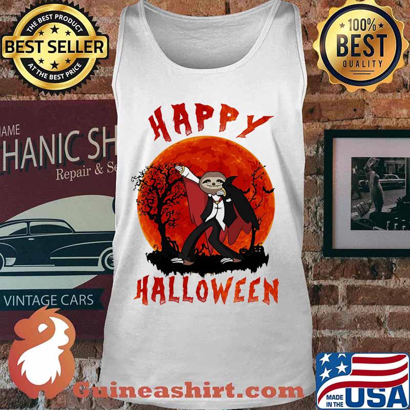 Happy halloween sloth sunset s Tank top