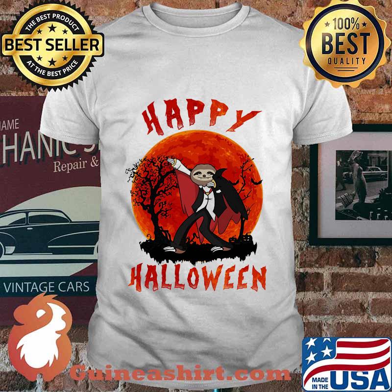 Happy halloween sloth sunset shirt
