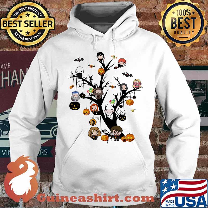 Happy halloween tree harry potter characters chibi witch s Hoodie