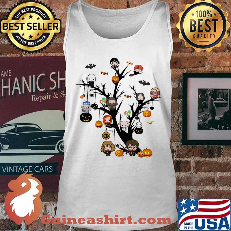 Happy halloween tree harry potter characters chibi witch s Tank top