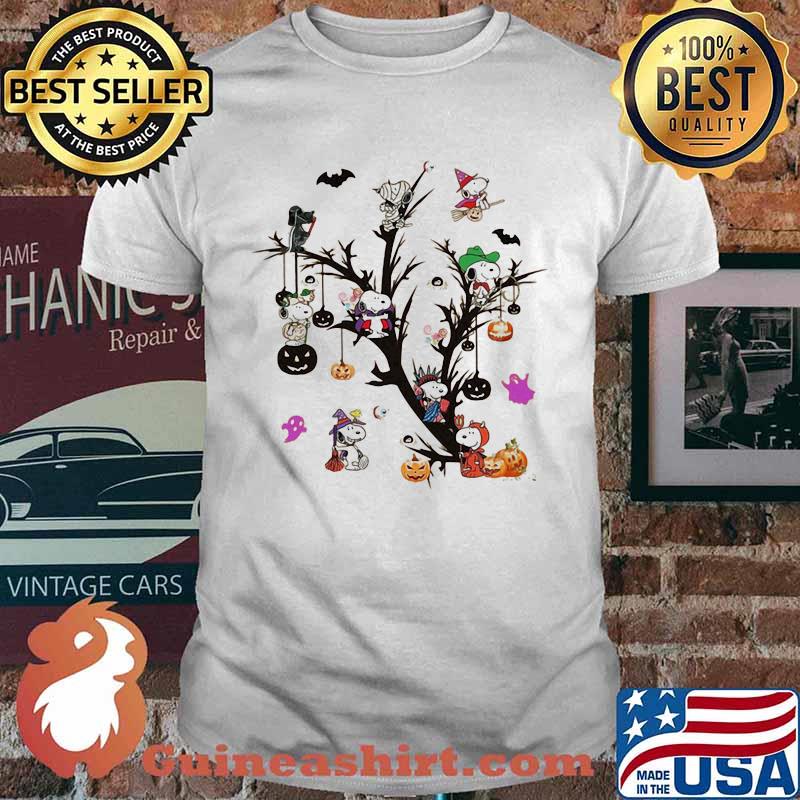 Happy halloween tree snoopy witch shirt