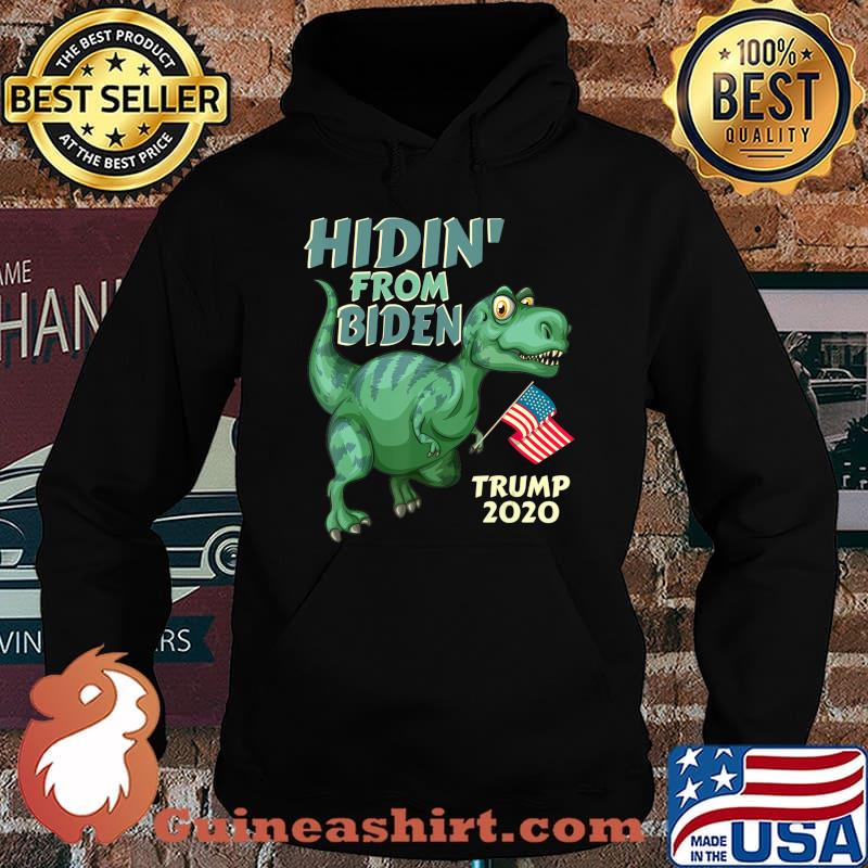 Hiding from Biden shirt kids USA Flag T Rex Trump 2020 T-Shirt Hoodie
