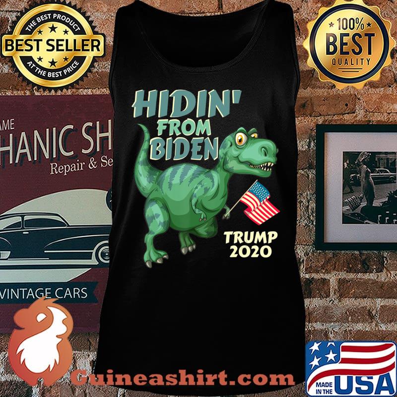 Hiding from Biden shirt kids USA Flag T Rex Trump 2020 T-Shirt Tank top