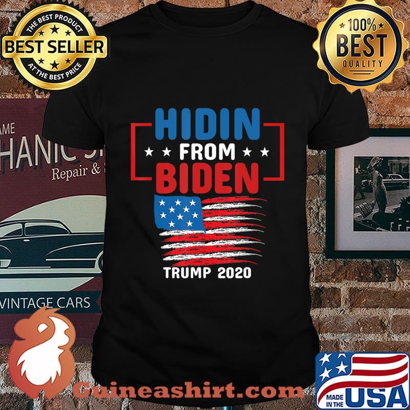 Hiding from Biden shirt USA Flag pro Trump Anti Joe Biden T-Shirt