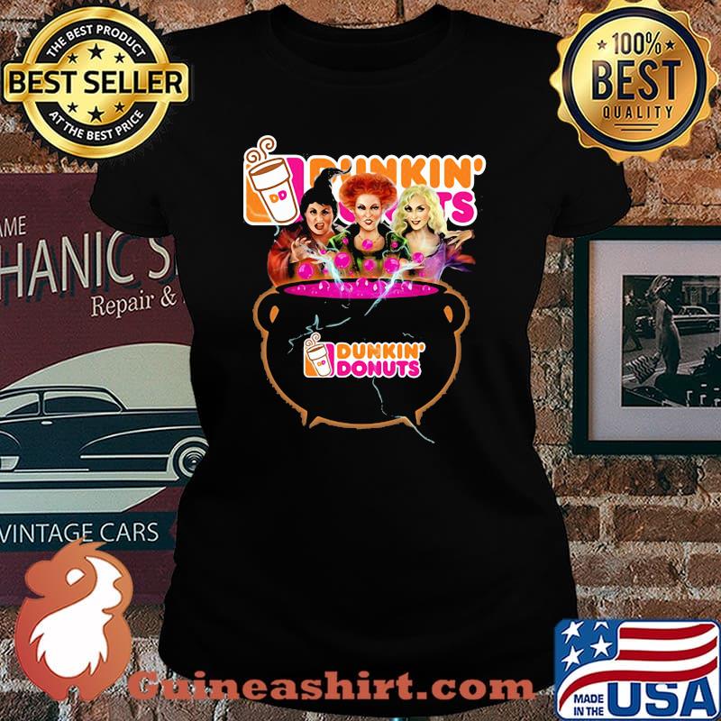 Hocus pocus witch dunkin donuts logo s Laides tee