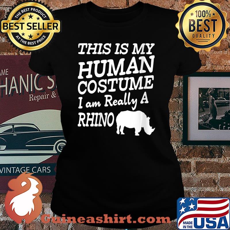 Human Costume - Chubby Rhino Unicorns Halloween Apparel Shirt Laides tee
