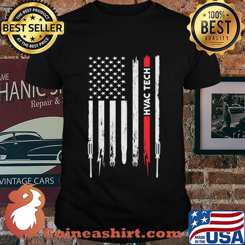 Hvac Tech American Flag Independence Day Shirt