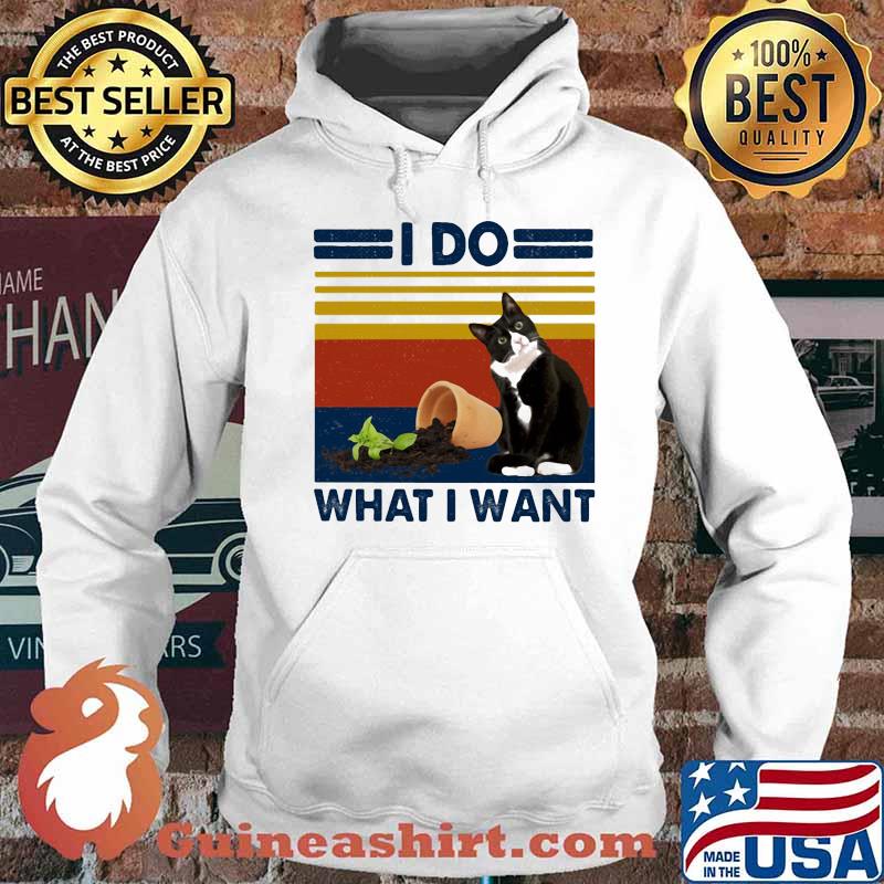 I DO WHAT I WANT CAT VINTAGE RETRO SHIRT Hoodie