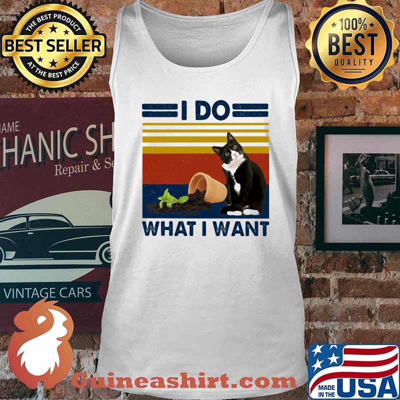 I DO WHAT I WANT CAT VINTAGE RETRO SHIRT Tank top