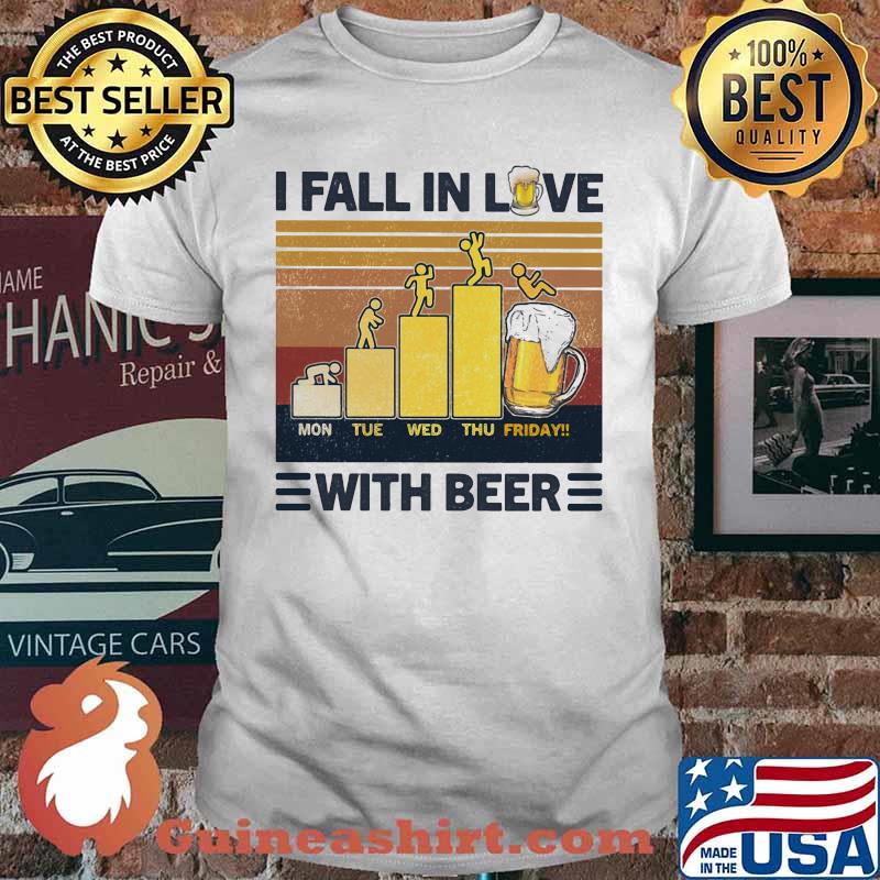 I fall in love with beer vintage retro shirt