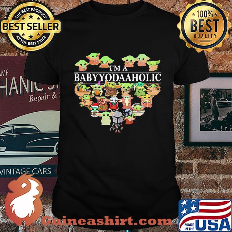 I'm a baby yoda aholic heart shirt