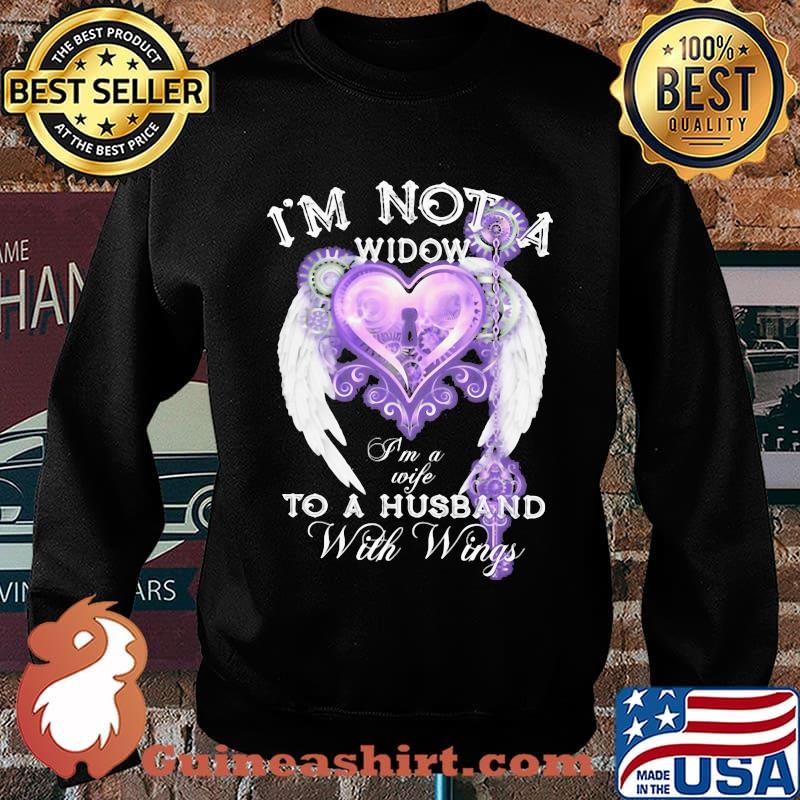 I'm not a widow to a husband with wings heart s Sweater