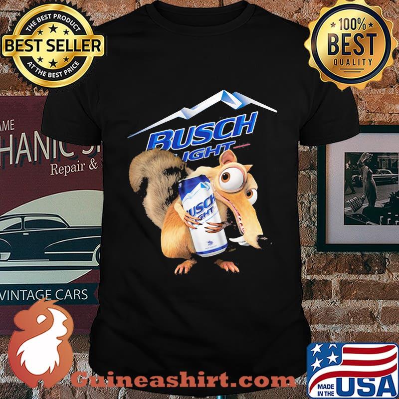 Ice age scrat hug busch light shirt